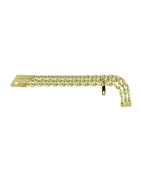 20 Lowrider Triple Flat Twisted Chain Guard Gold.